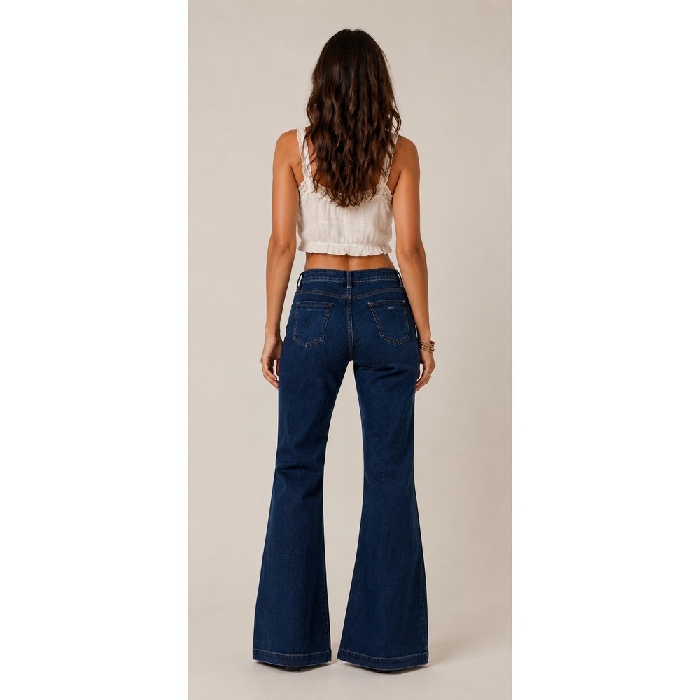 Y2K BANANA REPUBLIC Jeans Urban Bootcut Size 8 Medium Wash Stretch Flares 2009 - Picture 2 of 9